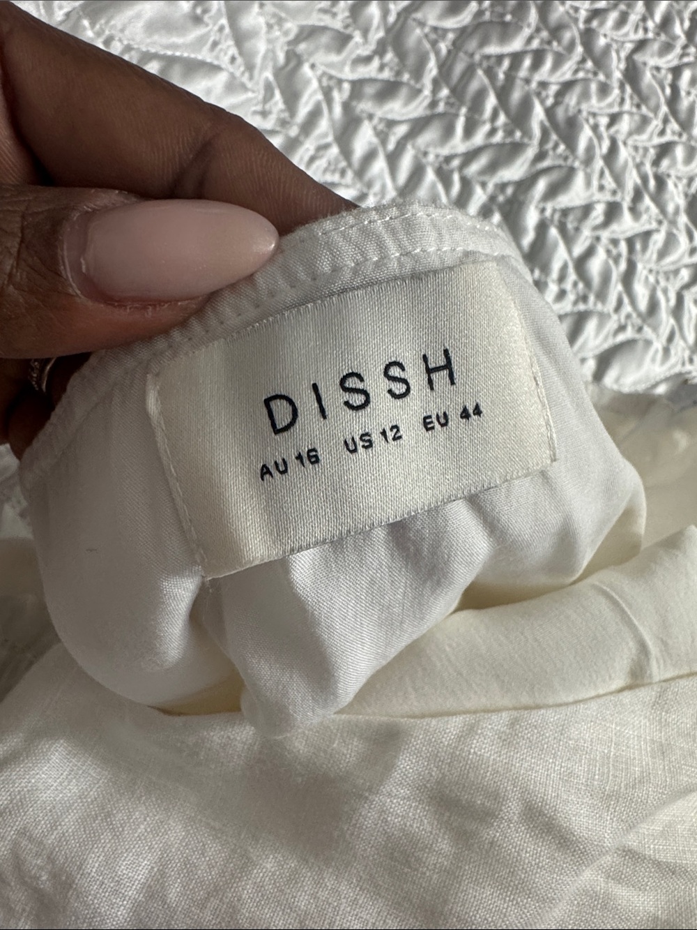 DISSH White Linen Halter Mini Dress - Picture 5 of 5